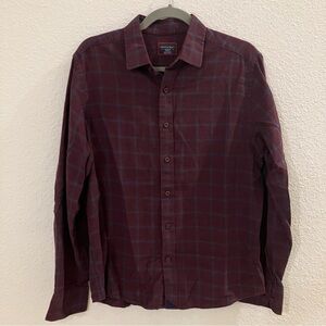 UNTUCKit Men's Burgundy Checkered Shirt